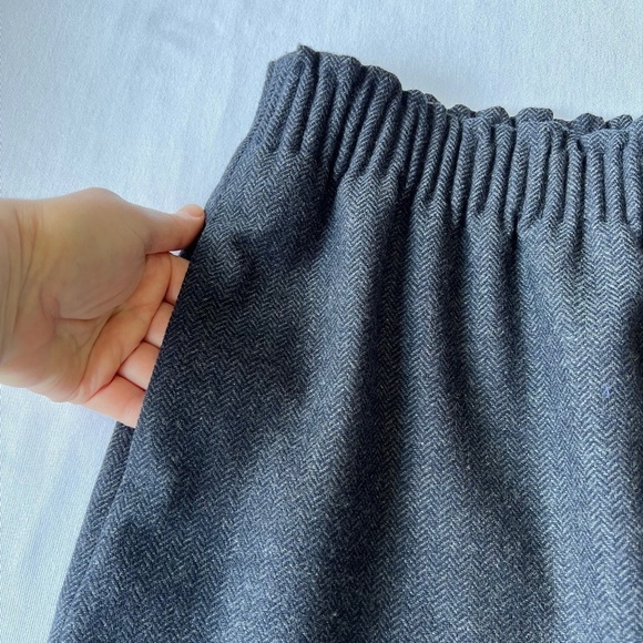 NWT - J. Crew Factory wool blend, herringbone pattern, elastic waistband skirt - Picture 12 of 13